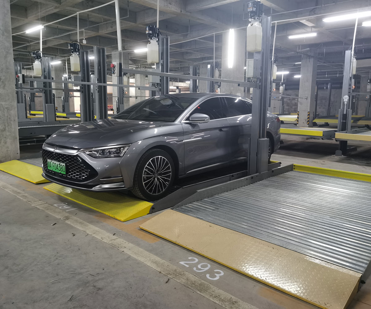 通江二層升降平移立體停車庫短租